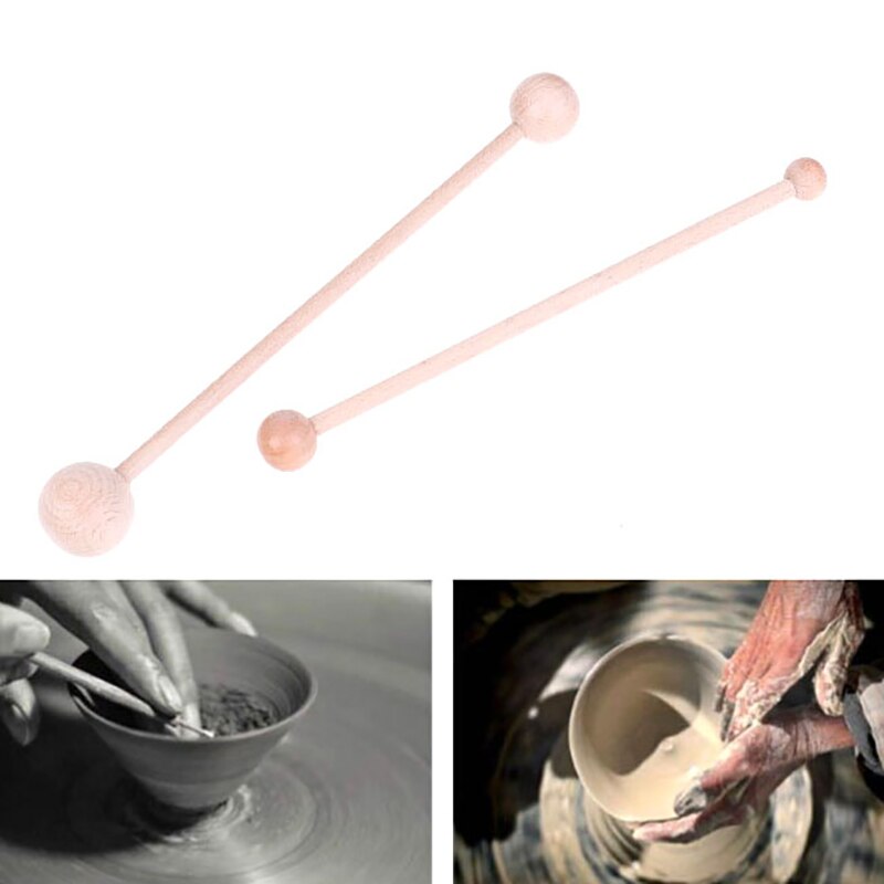 2pcs Durable Ceramic Clay Pottery Carving Sculpting Modeling Tool Handmade Kits DIY Decor Clay Home Handicraft Pottery Tool