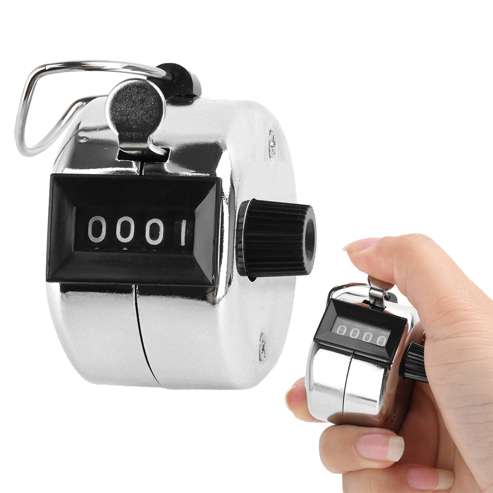 1pc Digital Hand Tally Counter Manual Counting Golf Clicker Training Counter 4 Digit Number Hand Held Tally Counter Mini Mechani