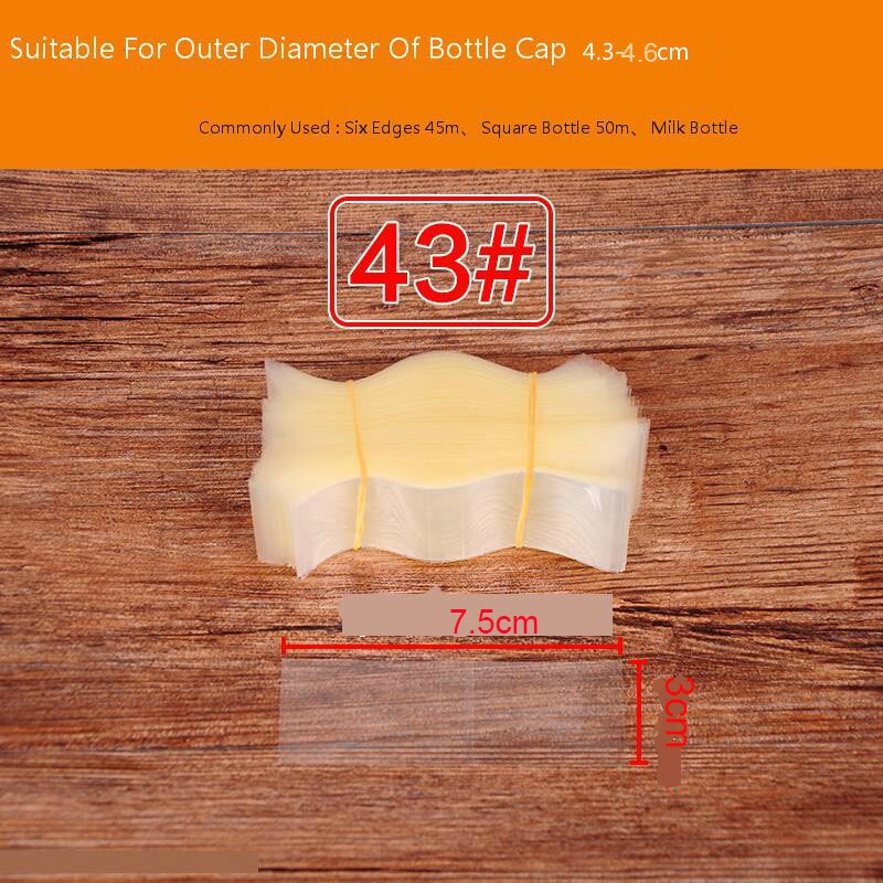 400 pièces/taille thermorétractable PVC bandes pour bouteille en verre bouche joint capuchon rétractable en plastique haut joint bandes posé à plat largeur X bande haute: 43N