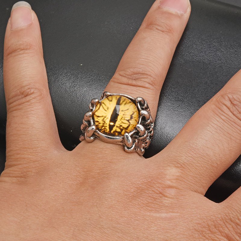 Anillos creativos de mal de ojo para hombres y mujeres, personalidad, estilo Punk, garra de ojos, anillo de dedo gótico, joyería, accesorios para Club nocturno