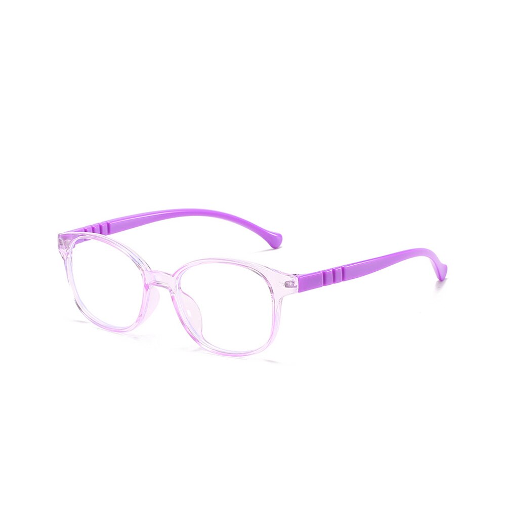 Gafas cuadradas de luz azul para niños y niñas, montura óptica, bloqueo transparente, antirreflectante, UV,: purple