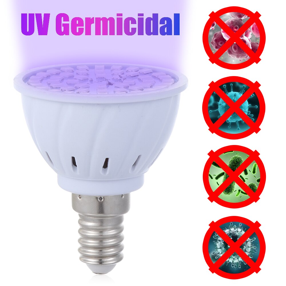 Uv Lamp Gezond Leven E27 E14 MR16 GU10 Led Licht Ultraviolet Sterilisator Desinfection Kiemdodende 220V