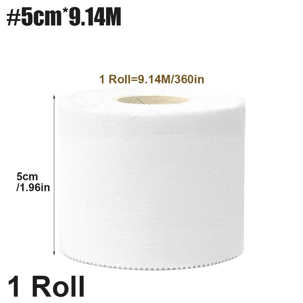 2.5/3.8/5cm 9,1 Meter Sport sportliche wasserdichte Baumwolle weiß Box Klebeband Belastung Verletzung Unterstützung Sport Binde verband: Grau