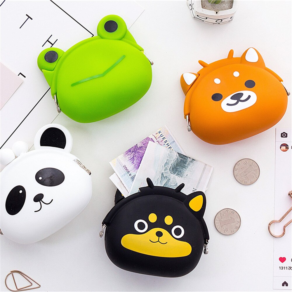 Silicone coin purse cartoon coin bag child wallet headset bag mini student small coin bag cute clutch bag