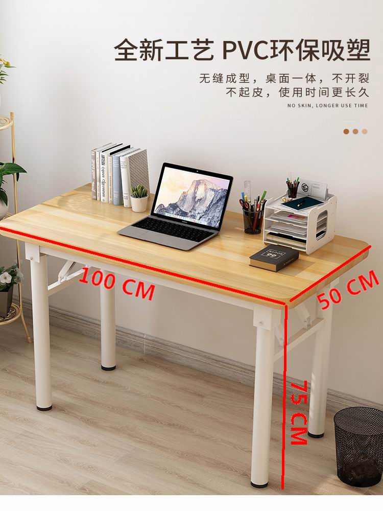 Computer Tables home student desk simple office bedroom rental room simple folding table: Yellow