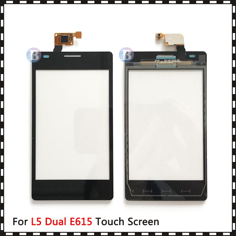 Écran tactile 4.0 pouces pour lg optimus  l5 e610 e612 et dual  e615, capteur numériseur, panneau de lentille en verre avant extérieur