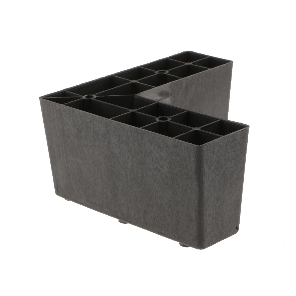 Black Furniture Foot Plinth for Fixing Different Components-Bed Table Chair Cabinet Couch Lounge Replacement