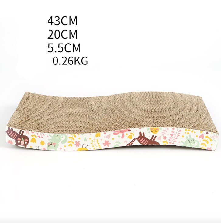 Cartoon Fun Cat Toys Cat Scratch Board S-Shaped Corrugated Paper With Cats Claw Grinding Nail Scraper Mat Mattress Cat Supplies: 001