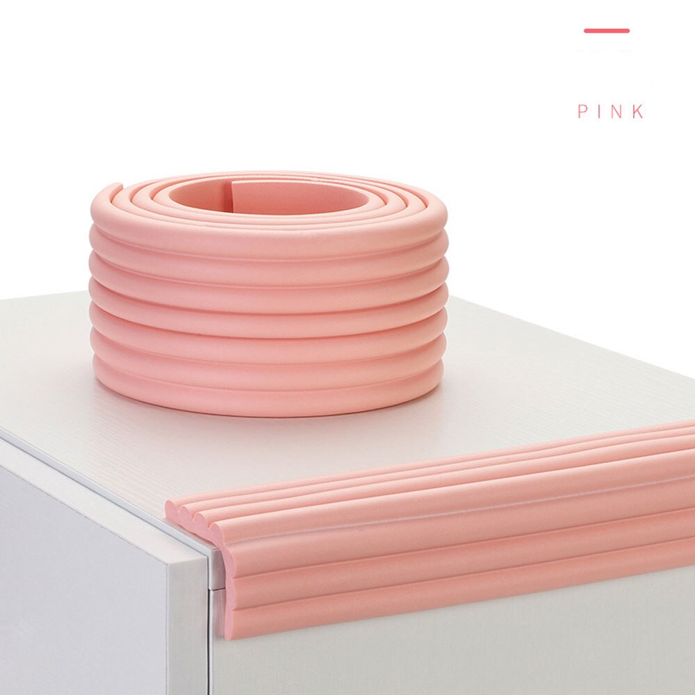 2M Free Stick Baby Safety Corner Protector Children Protection Furniture Corners Protection Child Safety Table Corner Protector: Pink