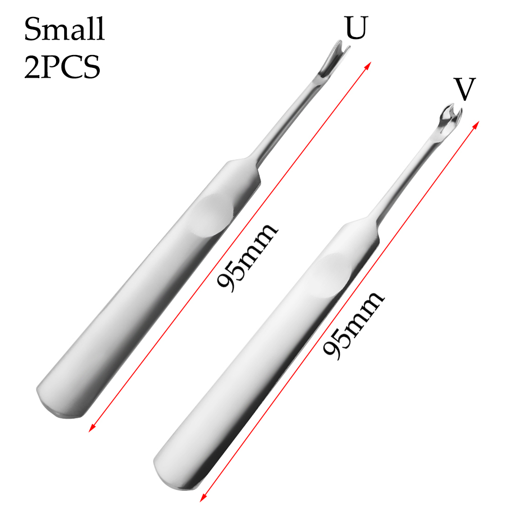 2 Pcs Leer Stiksels U + V Vormige Skiving Tool Groover Ponsen Tool Kit Leathercraft Perforator Edge Beveler Tool kit