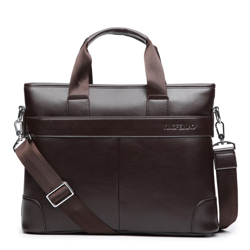 IMIDO Men's Business Casual Briefcase - PU Leather Laptop Bag - Large Capacity - 15 Inch