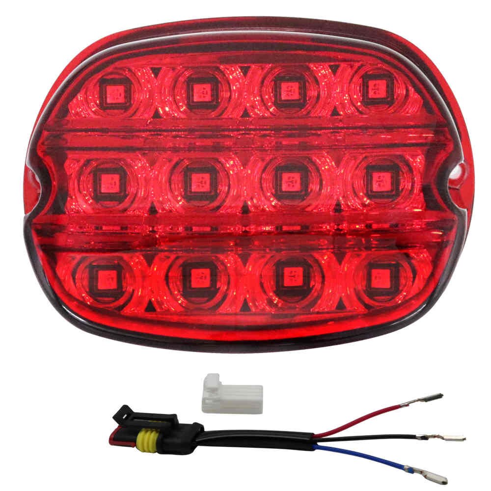 Luz trasera LED para motocicleta, luz trasera para matrícula de 12v, para Dyna, Super Wide Glide, Low Rider Fat Bob