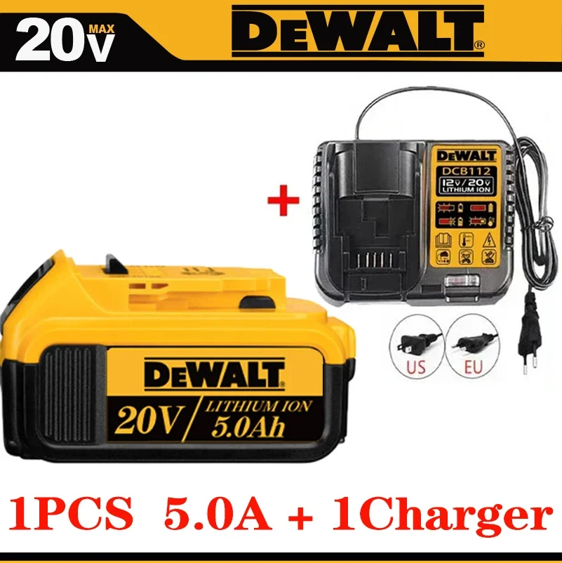 100% DEWALT originele 18V, 6.0AH, DCB115, DCB118 acculader, snel opladen, lithiumbatterij, gereedschapsbatterij: Roze