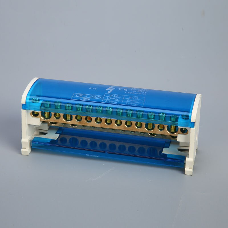 1PC 207 211 215 Terminal Block Din Rail distribution Box 407 411 415 160A Plastic waterproof junction box: 215
