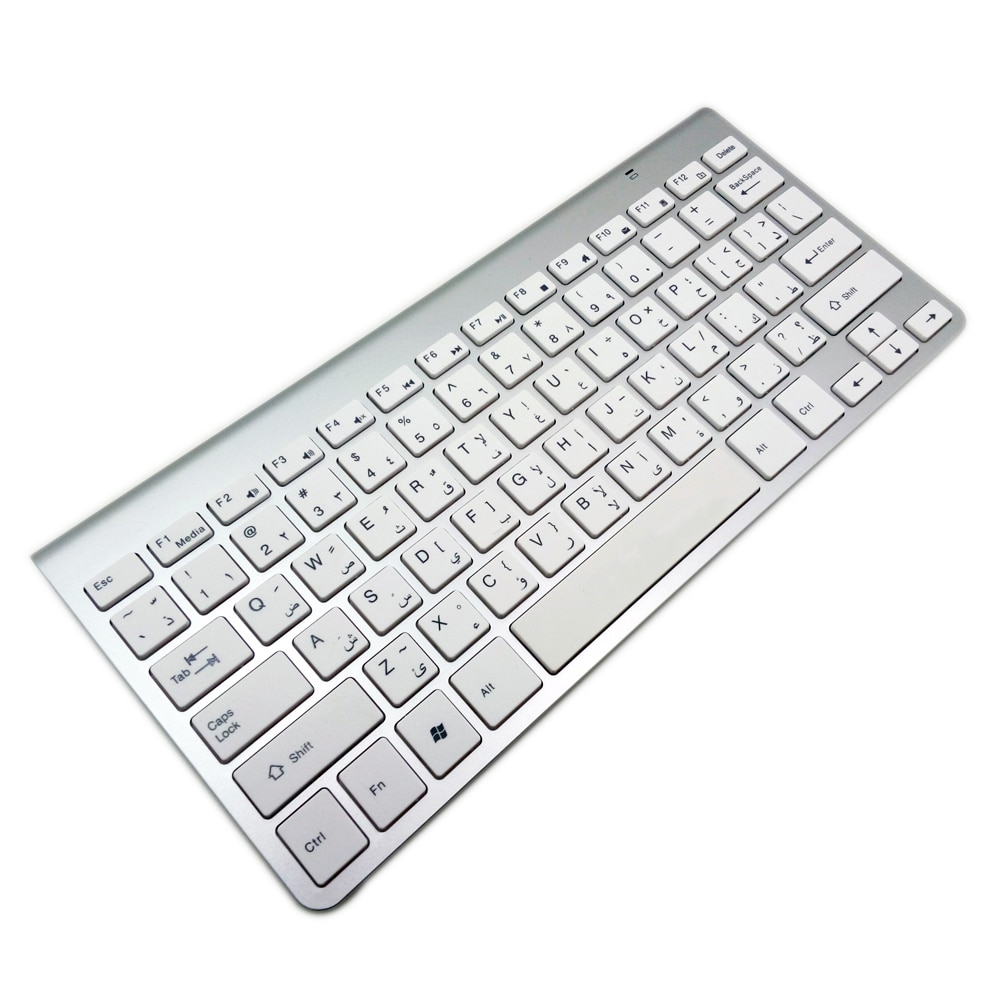 Arabic keyboard Ultra-Slim Wireless Keyboard Mute 2.4G Keyboard for Apple Style Mac Windows XP 7 10 Android TV Box
