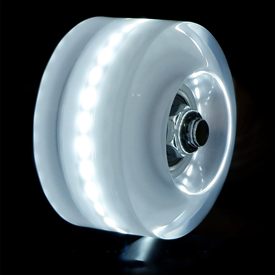 Ruedas de patín con iluminación LED , con 608 rodamientos, neumáticos de patinaje Quad de 58mm, 82a, para interiores y exteriores, de doble línea