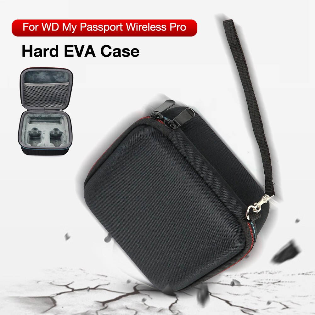 Bolsa de almacenamiento de disco duro inalámbrico EVA, funda portátil para WD My Passport, accesorios de ordenador portátil