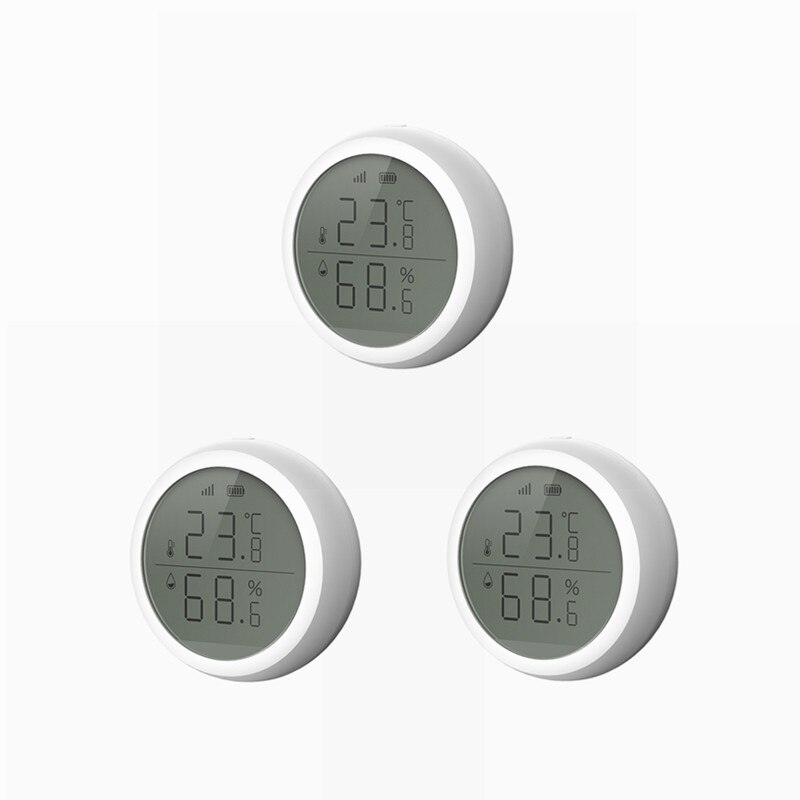 Tuya Zigbee Temperature And Humidity Sensor With LCD Screen Display One-click Linkage Home Automation Security Alarm Tuya Sensor