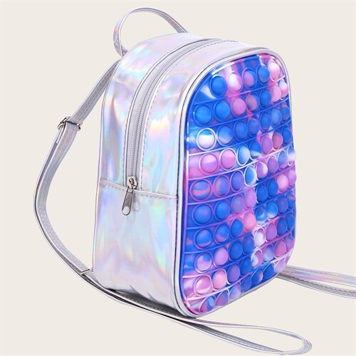 Fidget zaino antistress giocattoli per bambini antistress spremere borsa di stoccaggio bambini morbido Squishy Push Bubble pop: 6