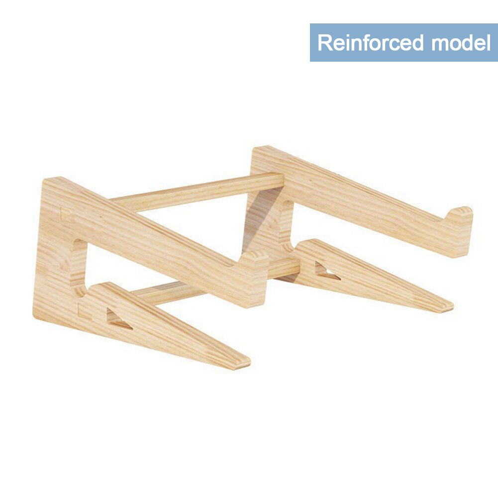 Wooden laptop stand cooling mount, universal detachable wooden holder bracket for r 12-17- inch notebooks, macbook pro, air, ipad pro: Reinforced