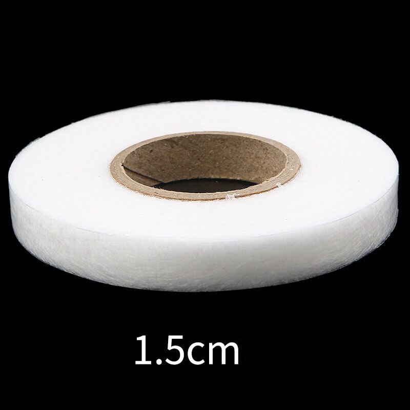 64Meters Black White Double-sided Interlining Adhesive Fabric Clothes Iron On Hem Tape Interlining Web DIY Sewing Accessories: 1.5cm white