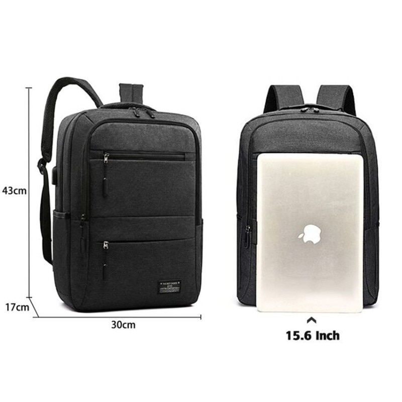 15.6 Inch Men Laptop Backpack Business Backpack Usb Charging Computer Backpacks Travel Large Capacity Nylon Men Bag