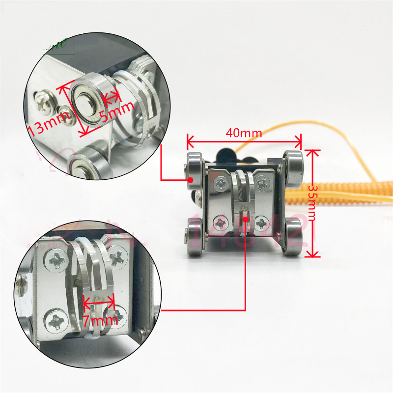 Type K Roller Surface Thermocouple -50°C ~ 500°C Handheld Contact Temperature Sensor for Moving or Rotating Surfaces