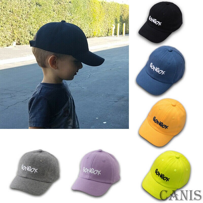 Baseball Cap Plain Kids Boys Strapback printed lletter Hats Hook for children kid 2-10year sports cap summer hats