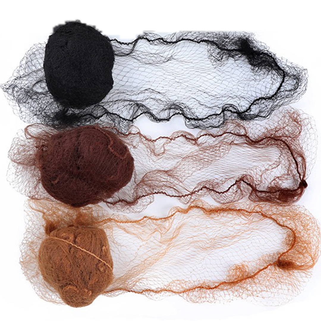 Filet à cheveux en Nylon Durable pour chignon, outil de coiffure, noir café Beige marron blanc or, maille pour perruques, 20 pièces/lot