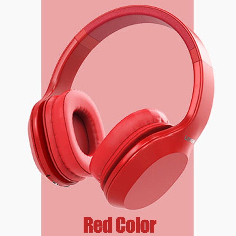 Original Lenovo HD100 Headphone Bluetooth 5.0 Long Battery Wireless with Mic Smart Noise Reduction for PC Android IOS Phone: Lenovo HD100 Red