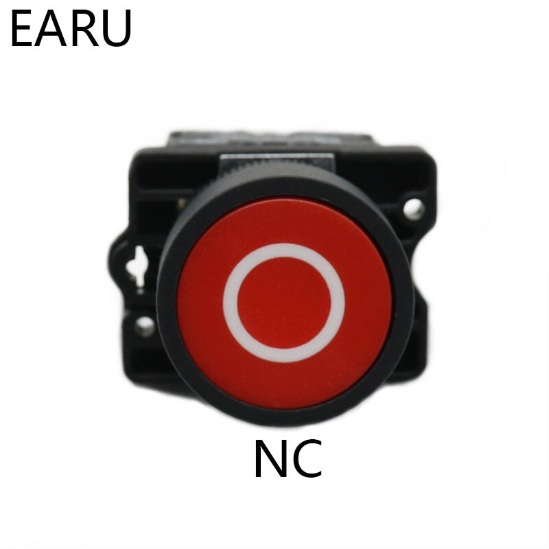 22Mm Start Stop Knop Met De Pijl Symbool XB2 Platte Touch Schakelaar Knop Momentary Button Switch Plastic Rood/groene Push Knoppen: Goud