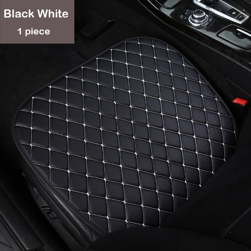 Pu Lederen Auto Stoelhoezen Interieur Onderdelen Auto Producten Universele Kussen Pads Voor Volvo S60 V40 V60 V90 XC40 XC60 XC90: Black White (1PC)