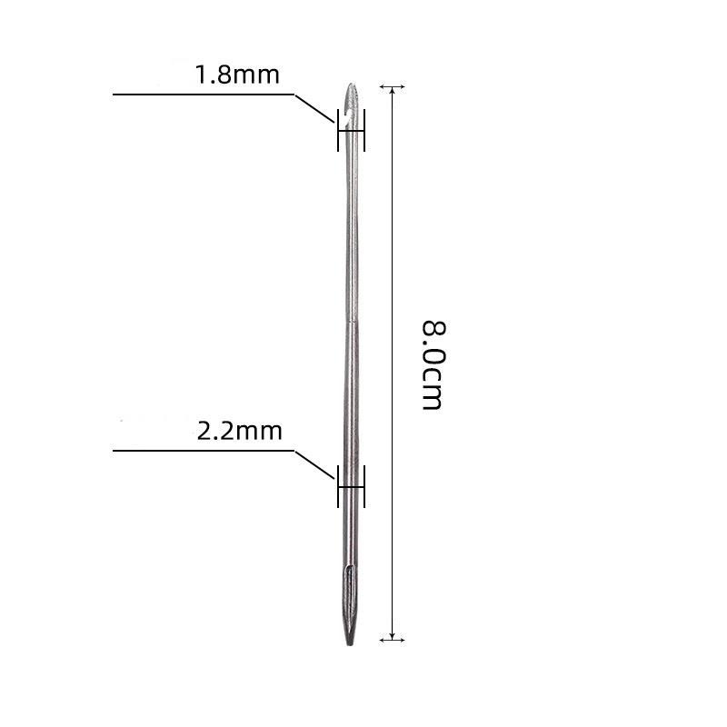 Leather Sewing Kit DIY Leather Sewing Awl Needle With Copper Handle Set Leather Canvas Tent Shoes Repairing Tool W/Nylon Thread: light yellow