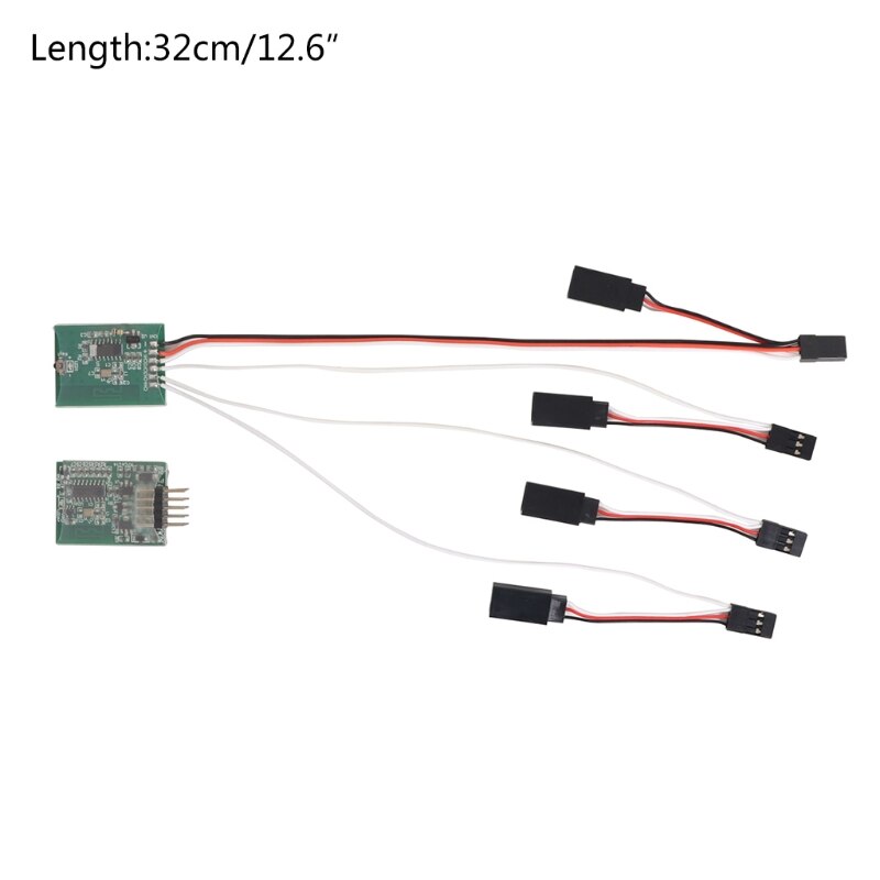 4 Channel Wireless Signal Module Transmitter Receiver Module for Axial SCX10 TRX4 D90 1/10 RC Rock Crawler Model Car