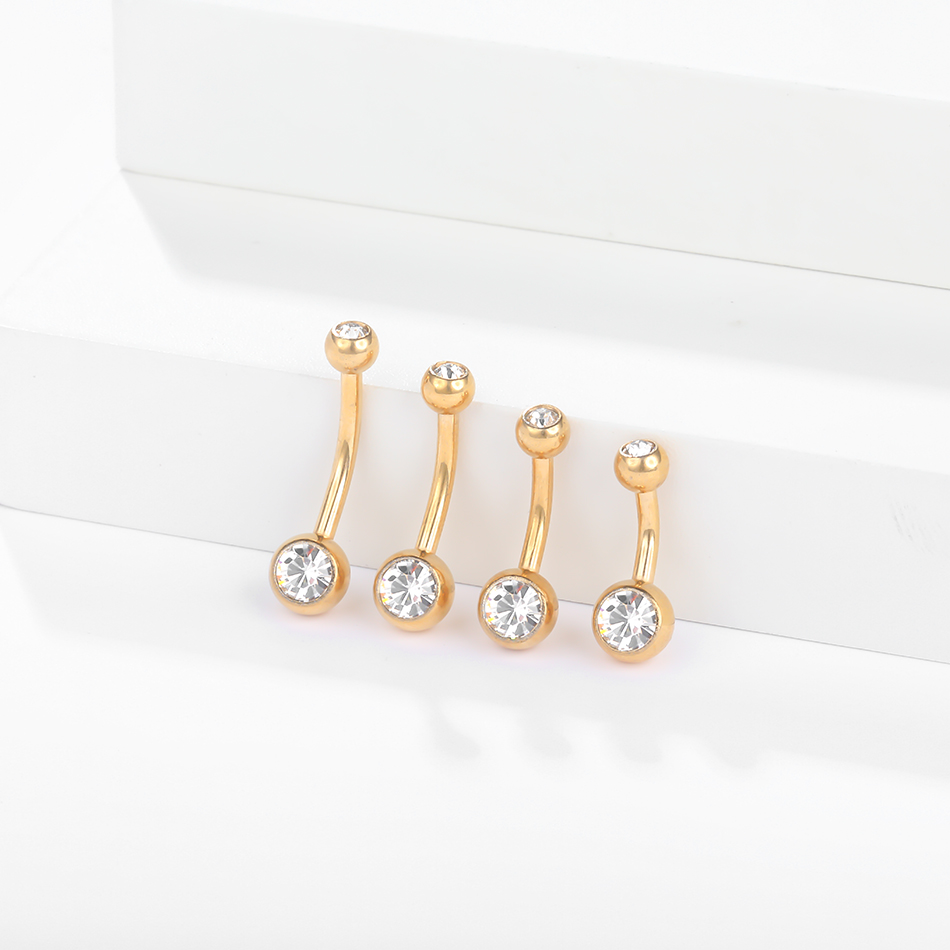 10 stk/parti titanium cz krystal navle ring navle bar piercing 6/8/10/12mm mave nobril piercing sexet smykker til kvinder 14g