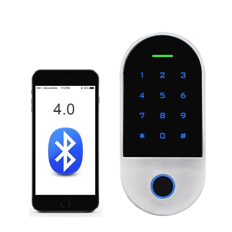 Metal Biometric Fingerprint Standalone Access Control System Rfid 125khz Reader Bluetooth Door Opener Waterproof 1000Users
