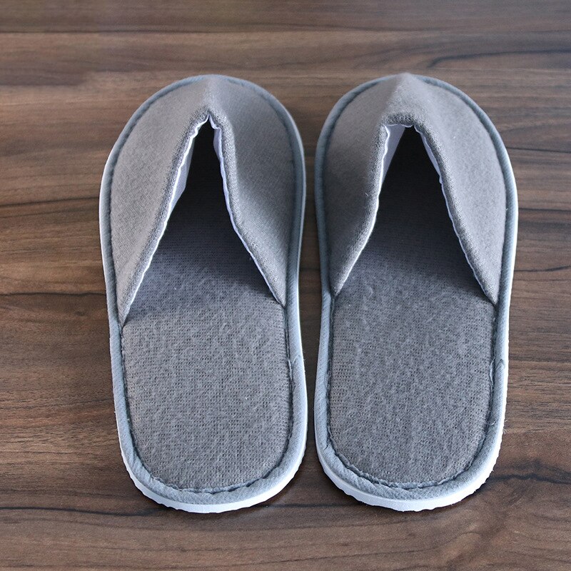 Zapatillas de viaje desechables para hombre y mujer, pantuflas coloridas de un solo uso, para Hotel, invitados, hogar, gruesas, antideslizantes