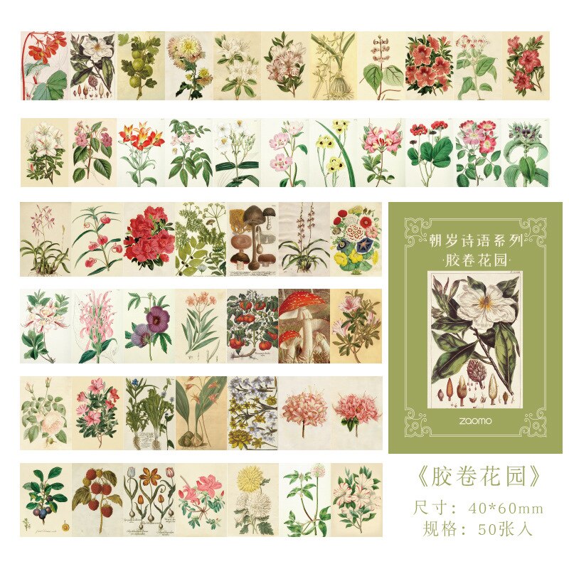 Mini LIBRO DE poetría de flores de 50 piezas, planificador de diario de chatarra, álbum de recortes de papel artesanal, álbumes de fotos artesanales decorativos Vintage: B