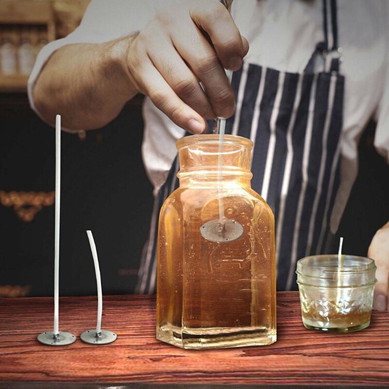 100 stuks kaarslonten katoenen kern gewaxte lont met houder voor kaarsen nieuwigheid