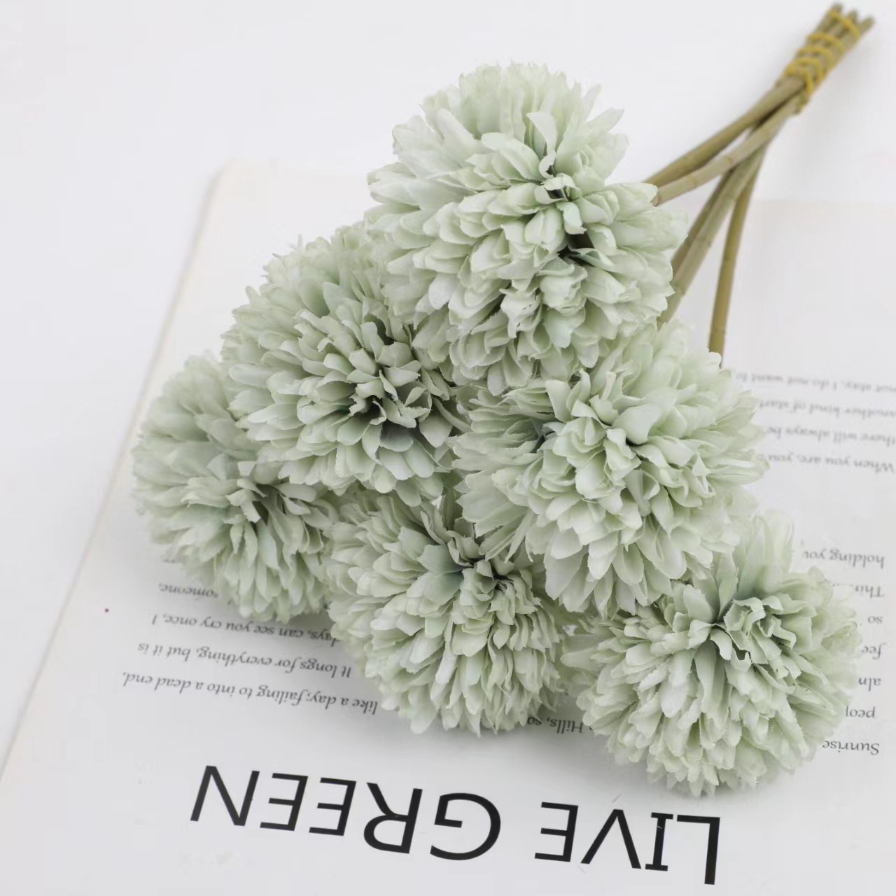 Kunstbloemen Boeket Chrysant voor Bruiloft Thuis Kerst Bruid Boeket Craft Props Tafel Feesttafel Home Decoraties: Goud