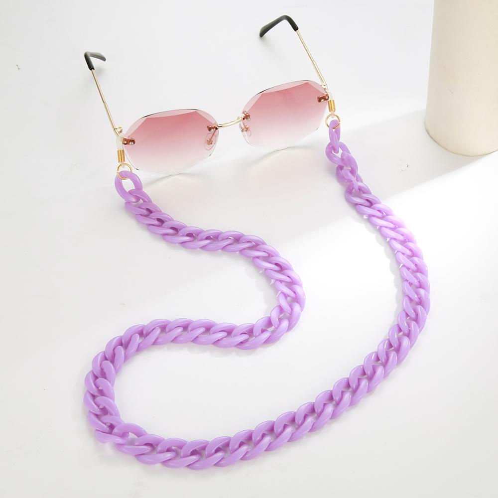 Hot Occhiali Da Sole in Acrilico Catene Donne Occhiali Da Lettura Appeso Catena del Collo Della Cordicella Cavo di Occhiali Occhiali Corda Cinturino in Regalo per le Ragazze: Purple