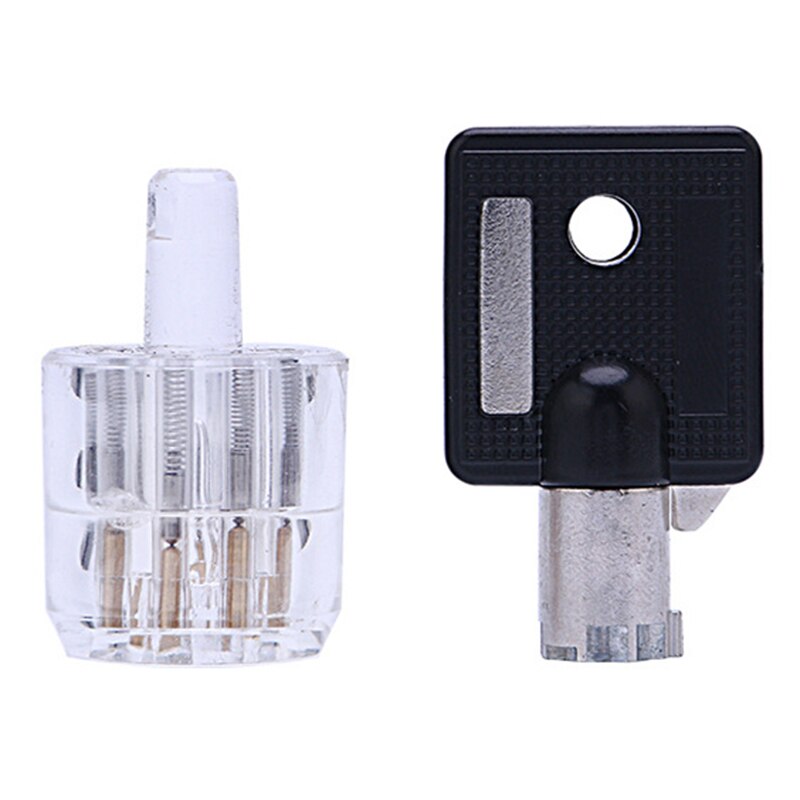 Seven Core-cilindro de bloqueo de ciruela, candado transparente Visible para práctica de corte, candado de entrenamiento, herramienta de cerrajero de habilidad, accesorios