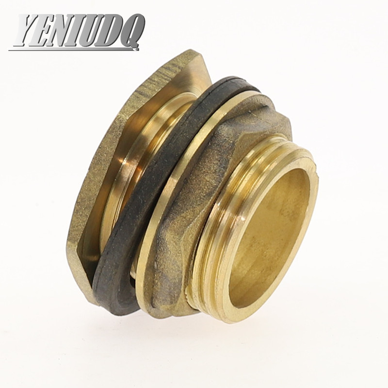 Adaptador para tanque de peixes, 1/4 ", fio masculino, tubo de latão, chave solta, encaixe, porca de encaixe, água conector de cobre para juntor do tanque