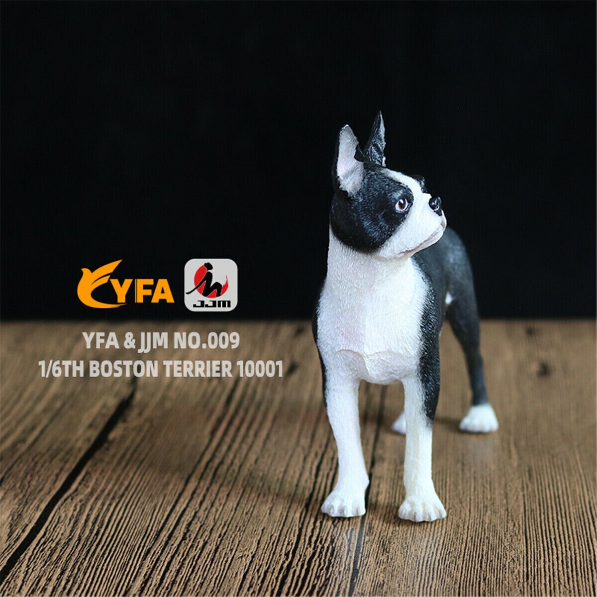 JJM-figura para mascotas de perros Boston terrier, juguete para de PVC, juguete para educativo para niños, escala 1/6