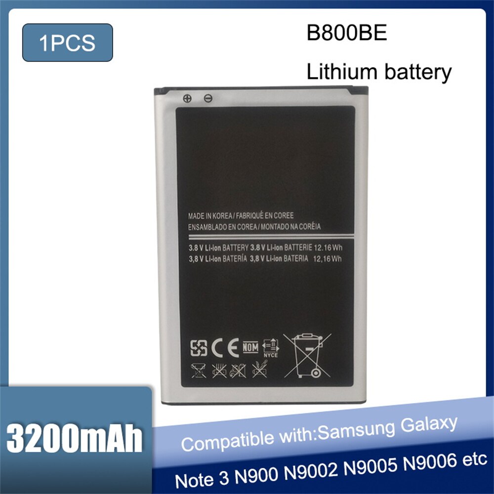 1Pcs 3200Mah B800BC B800BU B800BE Batterij Voor Samsung Galaxy Note 3 Note3 N9000 N9002 N9005 N9006 N9008 N9009 batterijen: Default Title
