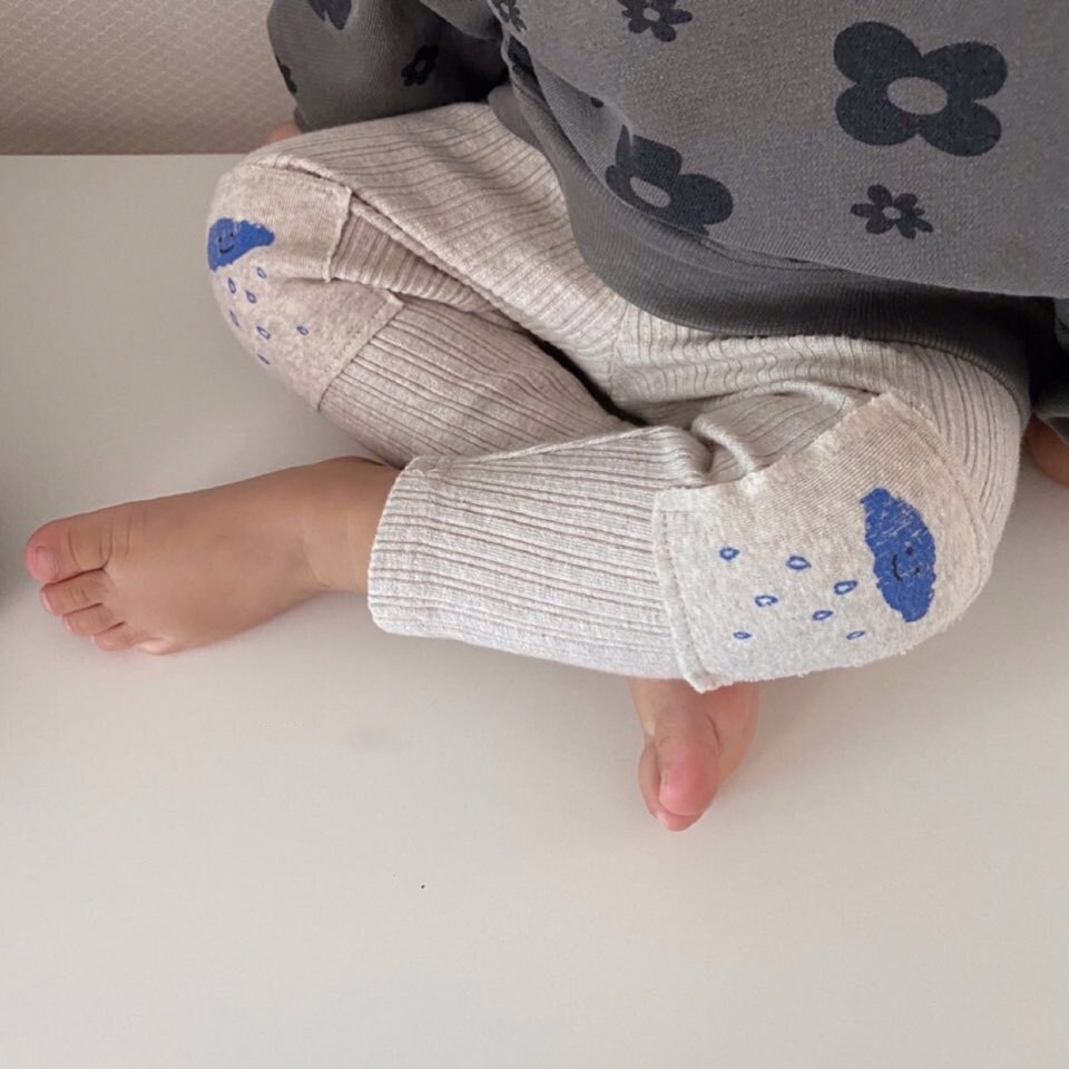 Baby Broek Jongens Meisjes Knit Patch Cloud Patroon Leggings Baby Stretch Potlood Katoenen Broek Peuter Lente Kleding