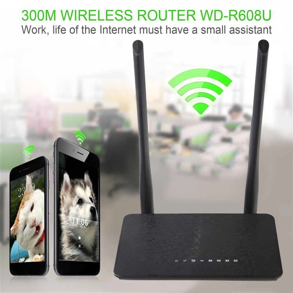 Routeur WiFi sans fil, 300Mbps, Ports 1WAN + 4LAN, puce MT7628KN, 2.4Ghz, Booster de répéteur Wi-Fi avec antenne fixe