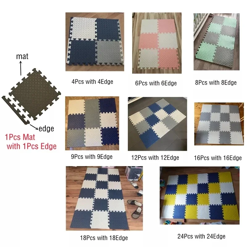 Tapis de sol en mousse pour enfants, 2.5cm d'épaisseur, couture pour enfants, ramper, escalade, maison, chambre à coucher, salon, Tatami