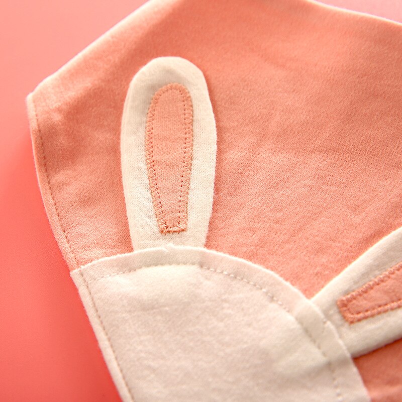 Delantal de alimentación de bebé de algodón, Baberos adorables para bebé, niñas, niños, orejas de conejo, babero, babero, ropa para bebés