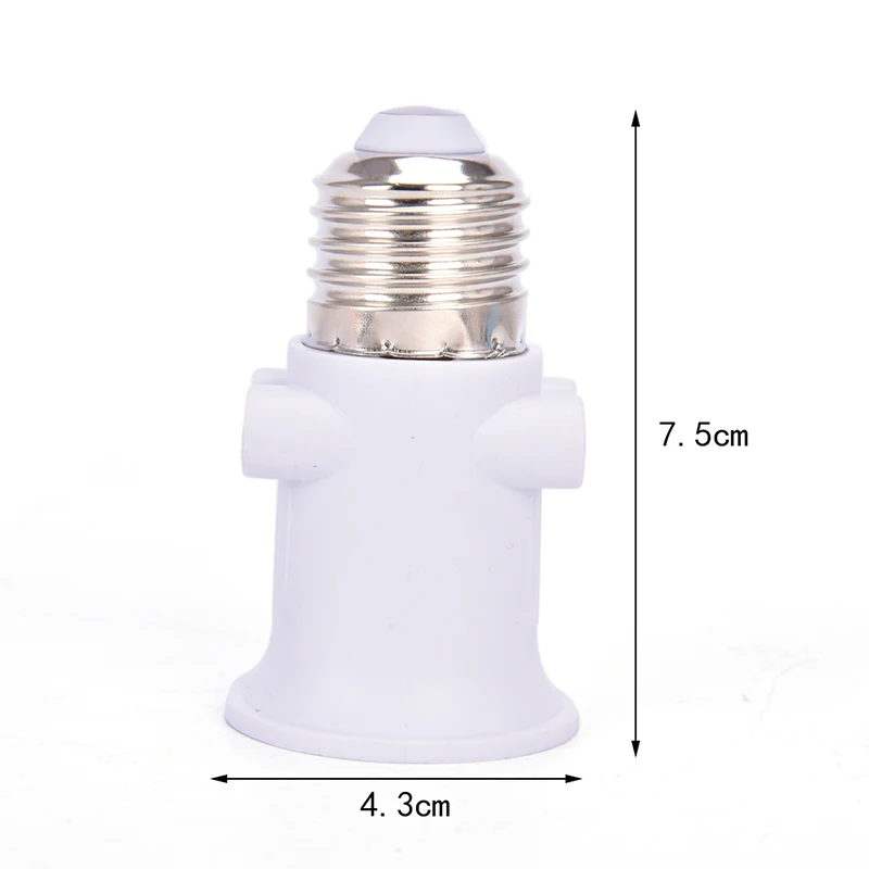 1 STKS AC100-240V 4A PBT Brandwerende E27 Lamp Adapter Lamphouder Base Socket met EU Plug Witte en Zwarte Lamphouder